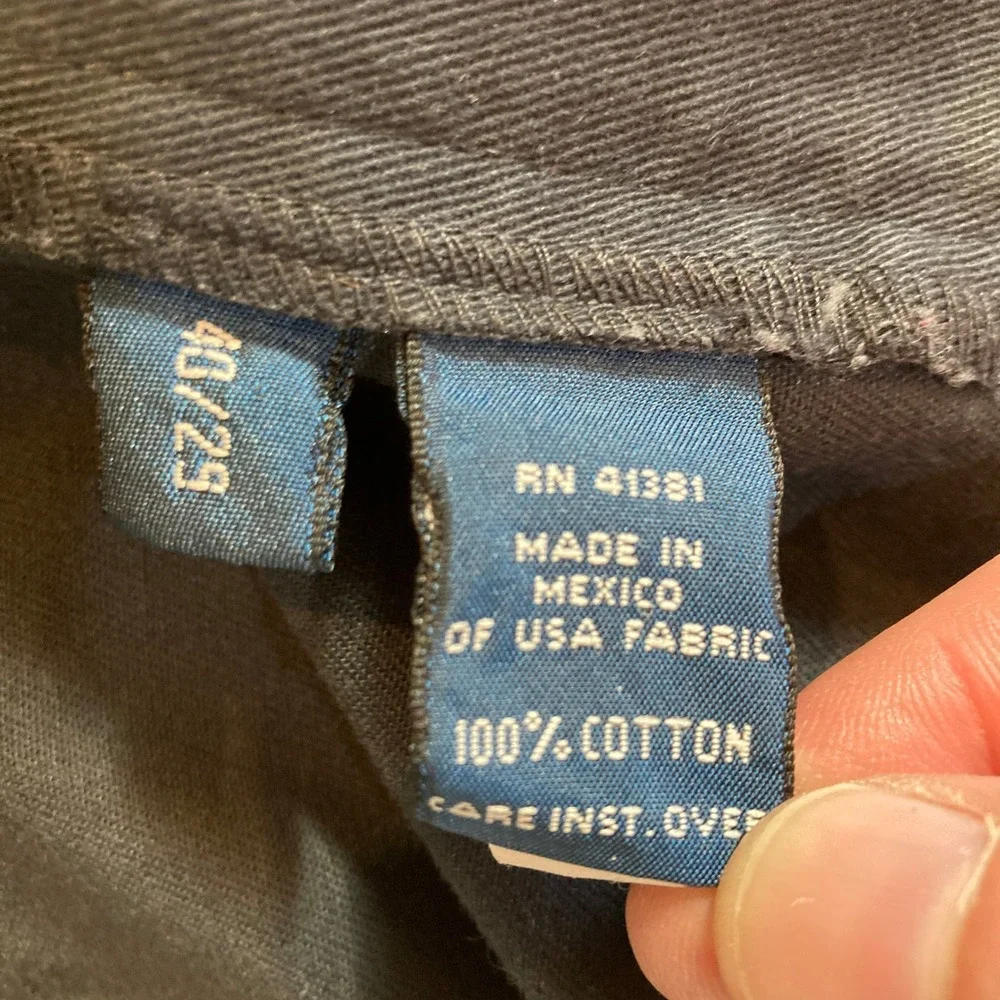 Vintage Polo Ralph Lauren Andrew Pant Mens 40x29 Navy Blue Pleated Classic Chino